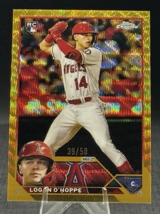 2023 Topps Chrome Gold Wave Refractor #188 Logan O'Hoppe Rookie RC /50 Angels - Picture 1 of 2