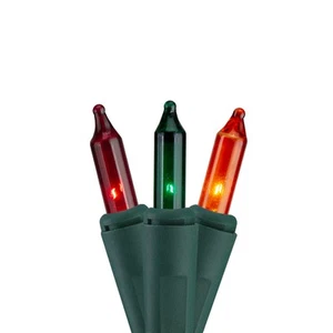 Hofert 140ct MultiColor Everglow Chasing Mini Christmas Lights 48ft Green Wire - Picture 1 of 2