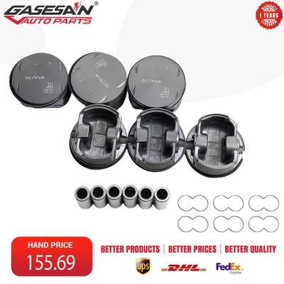 Pistons & Rings Kit STD For 2000-07 BMW 330i 530i X5 Z4 E46 E53 E60 E85 M54 3.0L - Image 1 of 4