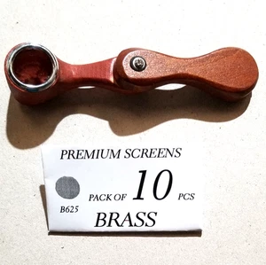 4" Foldable Tobacco Smoking monkey Pipe fisherman With Pack Of 10 Brass Screens - Picture 1 of 5