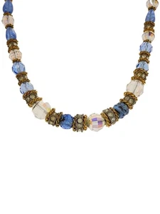 Collar Balenciaga Azul Bijou Clásico Usado Raro - Imagen 1 de 5
