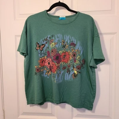 Camiseta Mother Brand The Big Deal Gráfica Floral Psicodélica Talla L Foto 1 de 4