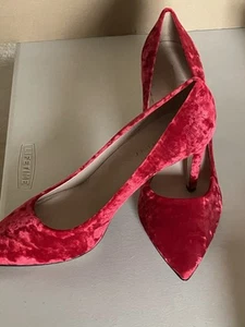 BRUNO MAGLI 80 TELMA POINTED TOE PUMP IN WINE CRUSHED VELVET 11M - Picture 1 of 11