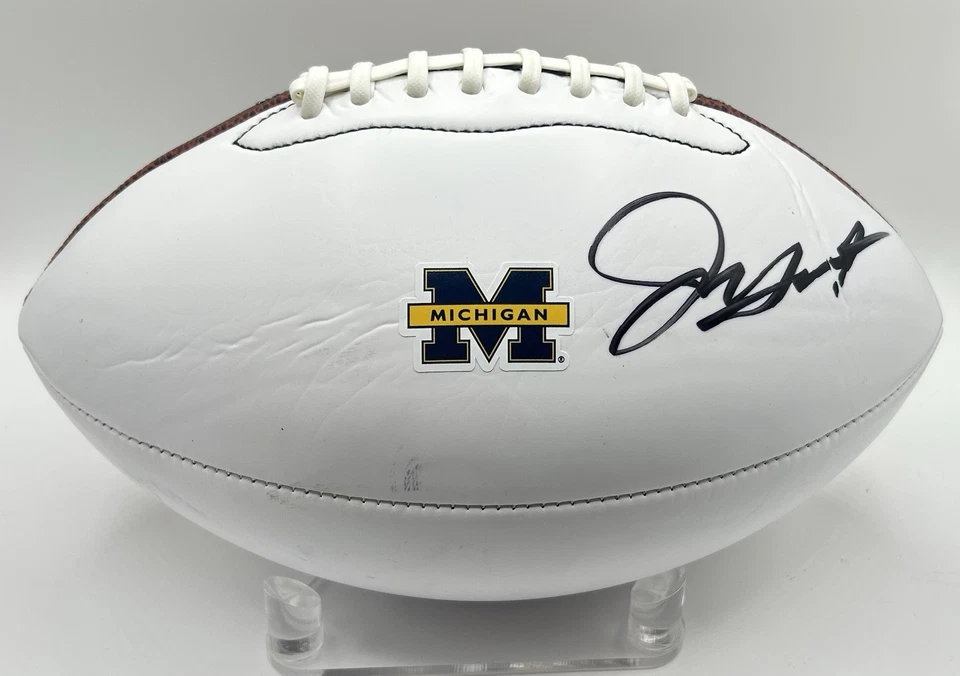 Jim Harbaugh Signed University Of Michigan White Panel Football PSA/DNA COA - Image 1 of 4