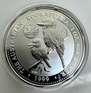 1999 Australia 1 Ounce Silver Kookaburra with Pennsylvania Privy Mark Coin - Picture 1 of 2