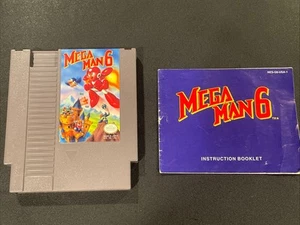 Nintendo NES Mega Man 6 Original Game Cartridge & Instruction Booklet - Picture 1 of 8