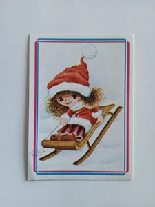 FIGUR VICTORIA PLUM PANINI 1983 Nr. 42 MIT SEIDE - Bild 1 von 2