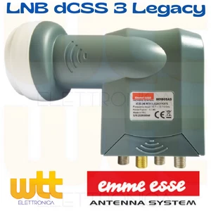 LNB DCSS GTSAT CON 3 USCITE LEGACY - IDONEO PER SKY Q BLACK SKY Q PLATINUM - Foto 1 di 1