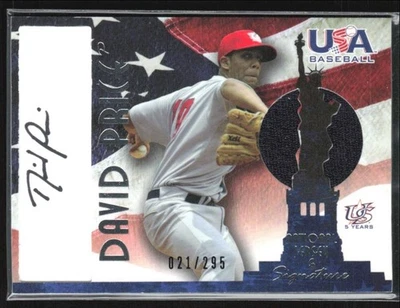 David Price 2007 USA Baseball Box Set Signatures Black Auto /295 Jersey #AJ-7 - Image 1 of 2