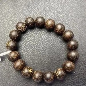 Hainan Agarwood Bracelet Natural Sinking Oily Oud Buddhist Beads Floral Scent - Picture 1 of 3