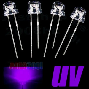 1000 piezas x 5 mm (395-400 nm) sombrero de paja LED gran angular luz UV - Imagen 1 de 2