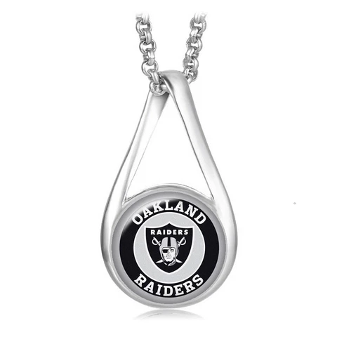 Special Oakland Raiders Womens Sterling Silver Link Necklace With Pendant D28 Cover