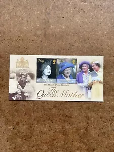 British Antarctic Territory. 2002 Queen Elizabeth the Queen Mother Commem. 2v MS - Picture 1 of 1
