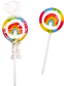 CS Regenbogen Lollie Retro Süßigkeit 0,60€/ Stück Lutscher - Bild 1 von 2