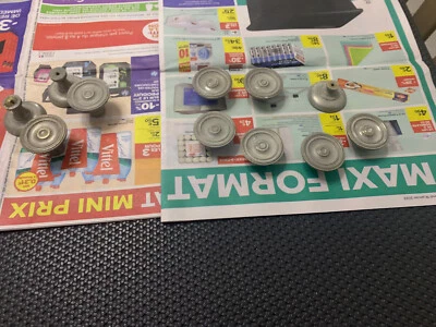 lot de poignées meuble ancien en laiton - Photo 1/4