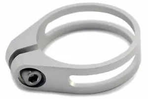 OMNI Racer WORLDS LIGHTEST Alloy Seatpost Clamp JUST 10 grams!! 31.8-32mm SILVER - Picture 1 of 7