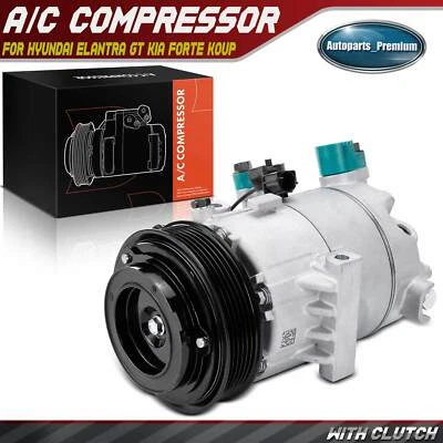 A/C Compressor w/ VS14M Style for Hyundai Elantra GT Kia Forte Forte Koup Forte5 - Image 1 of 4