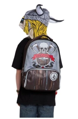 Volcom Creatures Backpack Viking Hood Skull Back Pack HTF - Image 1 of 4
