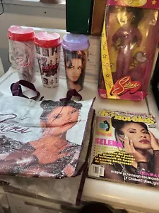 Selena Quintanilla Bundle Set Doll Magazine 3 Cups With Bag - Picture 1 of 16