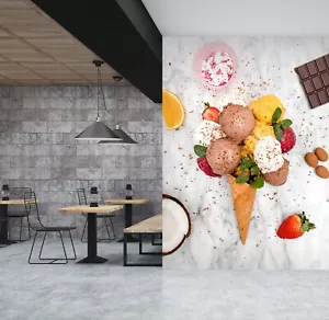 3D Nut Ice Cream 720 Wallpaper Mural Wall Print Wall Wallpaper Murals US Honey - Picture 1 of 11