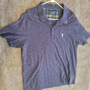 William Murray Men Corner Pocket Golf Polo Cotton Stretch UPF Casual XL Navy - Picture 1 of 14