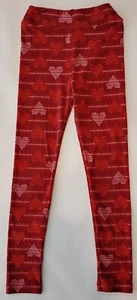 đź’—LuLaRoe Girls L/XL Heart Valentines Leggings - Picture 1 of 11