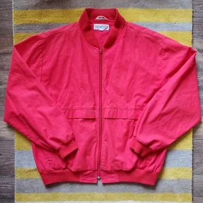 Chaqueta Blusa Vintage Oscar de la Renta Algodón Rojo | Grande  Foto 1 de 4
