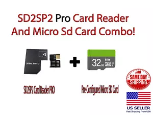 Nintendo GameCube SD2SP2 Pro 32GB MICRO SD Kartenadapter GameCube serieller Port 2 - Bild 1 von 3