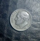 1965 Roosevelt Dime No Mint Break Across Face