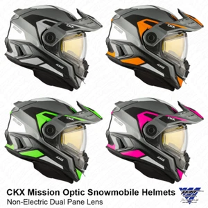 CKX Mission AMS Optic Snowmobile Helmet Dual Pane Shield  MD LG XL 2X 3X - Picture 1 of 28