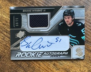 2022-23 SPx Rookie Jersey Autographs #SW Shane Wright /75 Patch #X7378