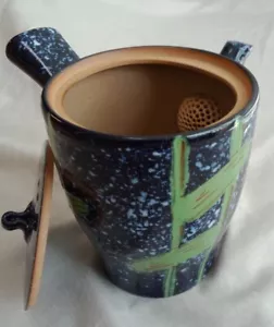 Blue Speckled Japanese Tea Set Unique Tea Pot with Tea Cups Brand New - Picture 1 of 7