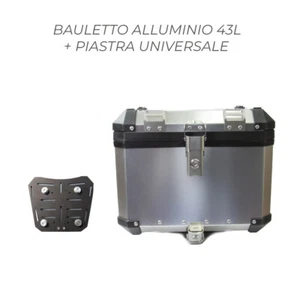 FUNDA SUPERIOR FUNDA SUPERIOR ALUMINIO TRASERO 43L + PLACA BMW HONDA BENELLI KTM - Picture 1 of 9