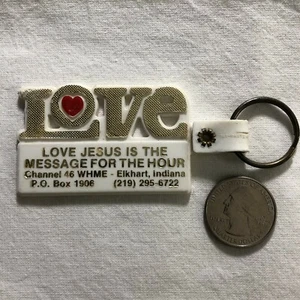 Love Jesus Channel 46 WHME Elkhart Indiana Keychain Key Ring #36350 - Picture 1 of 2