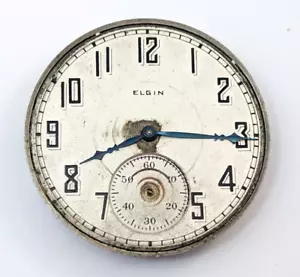 1923 ELGIN 25842147 Gr 303 7j Art Deco 12s Pocket Watch Movement PARTS or REPAIR - Picture 1 of 16