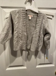 Toddlers Girls Cardigan Sparkly Gray - Cat & Jack 3T - Picture 1 of 2