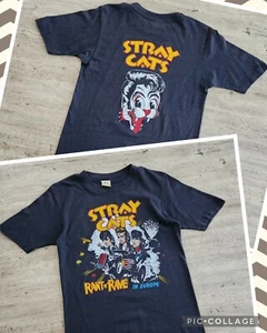 Vintage 80s Stray Cats Rant N Rave Tour T-Shirt Sz M Rockabilly RARE Band Tee - Picture 1 of 9