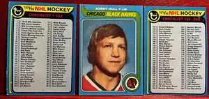 Three 1979-80 Topps Hockey Checklist 1-132 #131, #237 133-264 & #185 Bobby Hull - Picture 1 of 2