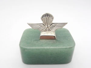 Paratroopers: Parà Badge in 925 Silver on Aventurine Patent - Paperweight - Picture 1 of 6