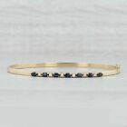 3Ct Oval Cut Lab Created Blue Sapphire Engagement Bangle 14K Yellow Gold Plated