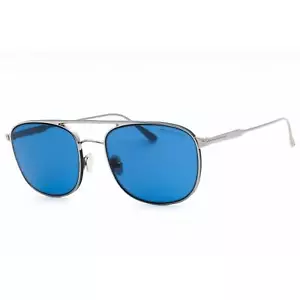 Tom Ford Men's Sunglasses Shiny Light Ruthenium Metal Navigator Frame FT0827 14V - Picture 1 of 2