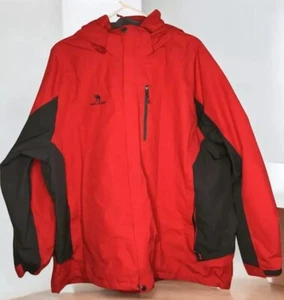 CAMEL Crown Mens 3XL XXXL Jacket Red Gray Full Zip Windbreaker Colorblock Shell - Picture 1 of 8