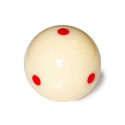 SUPERBILLIARDS OKKO Billiard Pool Cue Ball – Regulation Size 2-1/4” – 57.2 mm - with 6 Red Dots