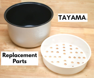 TAYAMA TRC-10RS Rice Cooker (10 Cup) REPLACEMENT PART Inner Pot & Steamer Tray