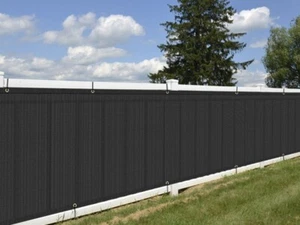 4 Fuß x 50 Fuß schwarzer Zaun Sichtschutz, Hinterhof Stoff Netzplane Garten Windschutzscheibe - Bild 1 von 10