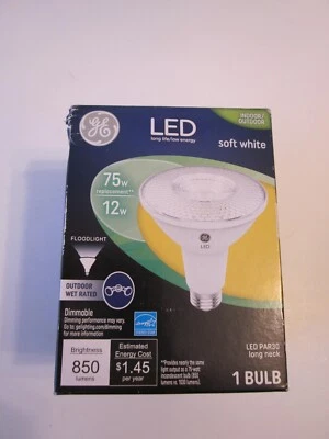 GE 38446 LED PAR30 Long Neck Floodlight 12W 2700K 850 Lumens - Image 1 of 2