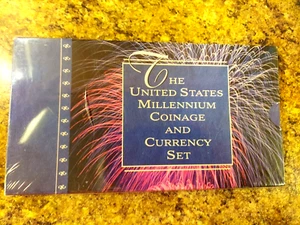 2000 U.S. MILLENNIUM COINAGE AND CURRENCY SET - RARE SEALED SETS - Picture 1 of 5