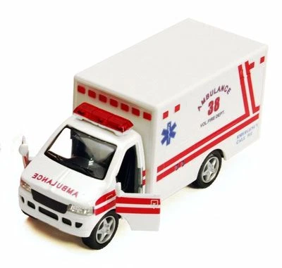 New Kinsmart 5" Diecast Model Truck Rescue Medical Emergency Ambulance White - Image 1 of 2