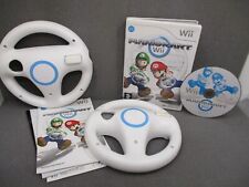 MARIO KART WII.NINTENDO Wii GAME AND MANUAL COMES WITH 2 OFFICIAL WII WHEELS PAL