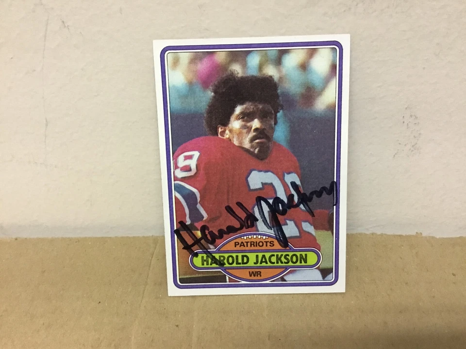 Harold Jackson Autographed Card - 1980 Topps Football - New England Patriots - Image 1 of 1